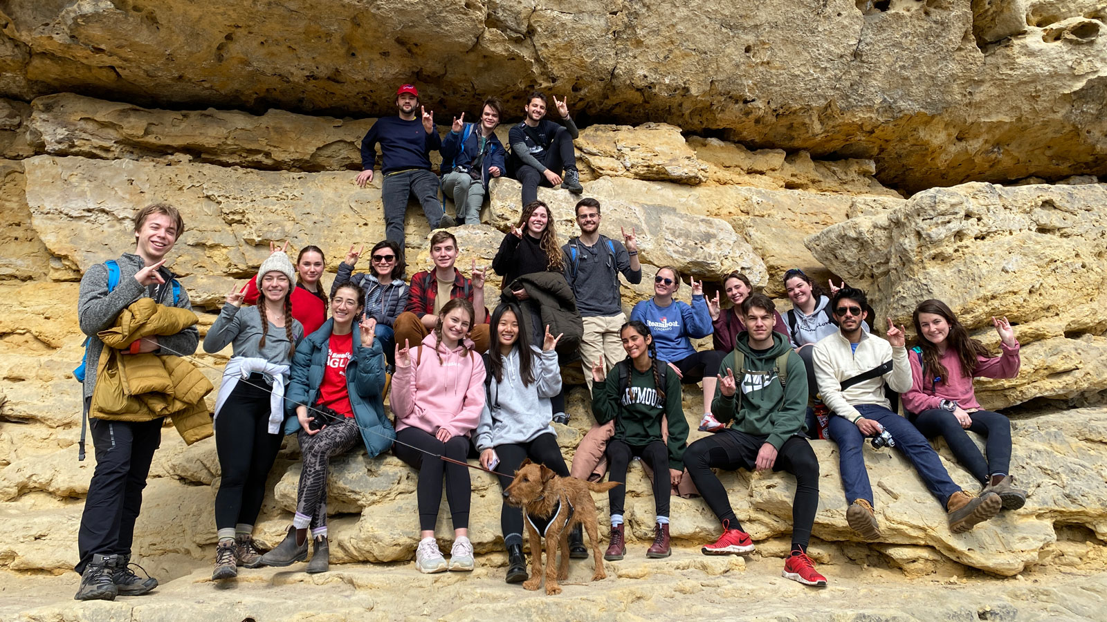 A group photo of students in Czech Switzerland