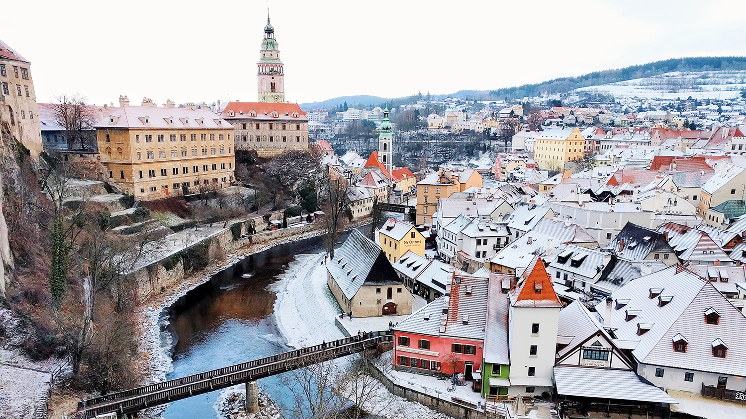 View of the UNESCO town in South Bohemia, Cesky Krumlov