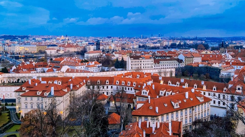 A view of Prague .