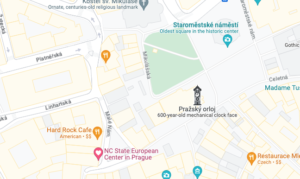 Prague Map close-up on NC State European Center